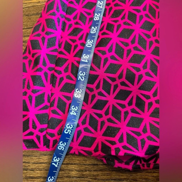 Maison Jules Geometric Pink and Black A-Line Mini Dress Women's Size Large U0760 - Picture 8 of 13